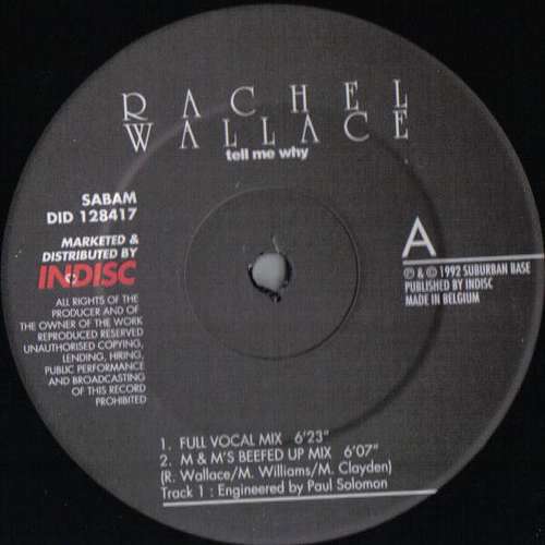 Cover Rachel Wallace - Tell Me Why (12) Schallplatten Ankauf