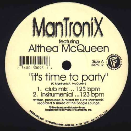 Cover Mantronix Featuring Althea McQueen - It's Time To Party (12) Schallplatten Ankauf
