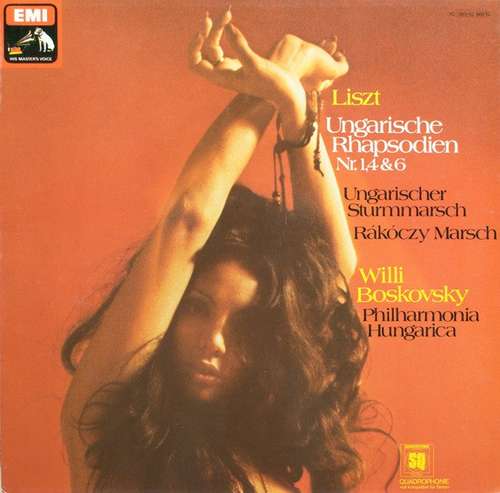 Cover Franz Liszt, Willi Boskovsky, Philharmonia Hungarica - Ungarische Rhapsodien Nr. 1,4 & 6 / Ungarischer Sturmmarsch / Ráckóczy Marsch (LP, Quad) Schallplatten Ankauf