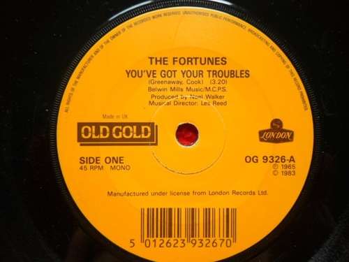 Cover The Fortunes - You've Got Your Troubles (7, Single, Mono, RE) Schallplatten Ankauf