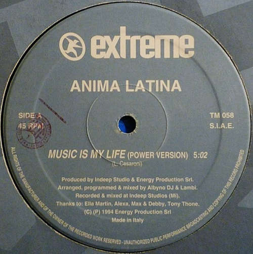 Cover Anima Latina - Music Is My Life (12) Schallplatten Ankauf