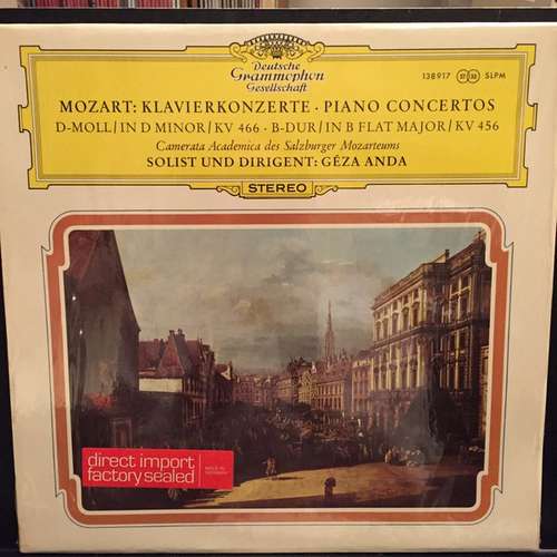 Cover Wolfgang Amadeus Mozart / Géza Anda / Camerata Academica Des Salzburger Mazarteums* - Klavierkonzerte D-Moll K V 466 • B-Dur K V 456 (LP, RE) Schallplatten Ankauf