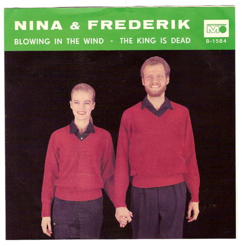 Cover Nina & Frederik - Blowin' In The Wind (7) Schallplatten Ankauf
