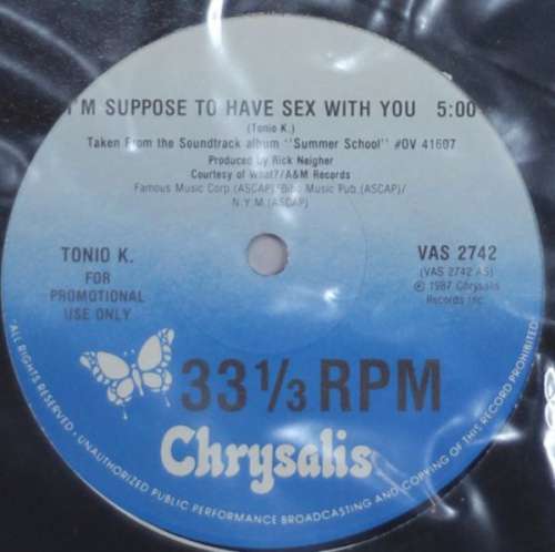Cover Tonio K. - I'm Supposed To Have Sex With You (12, Promo) Schallplatten Ankauf