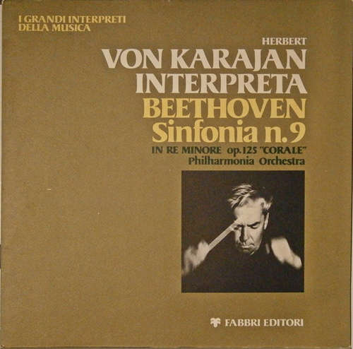 Cover Beethoven* - Philharmonia Orchestra, Herbert von Karajan - Sinfonia N.9 In Re Minore Op.125  Corale (LP, Gat) Schallplatten Ankauf