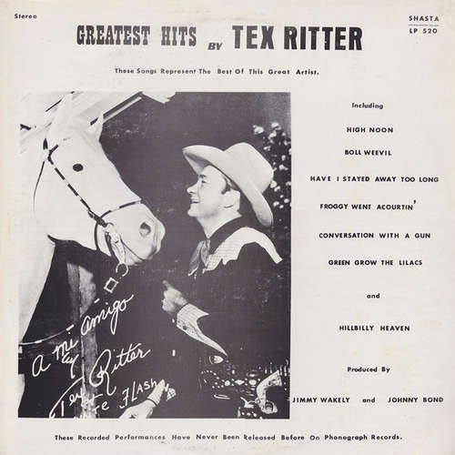 Cover Tex Ritter - Greatest Hits By Tex Ritter (LP, Comp) Schallplatten Ankauf
