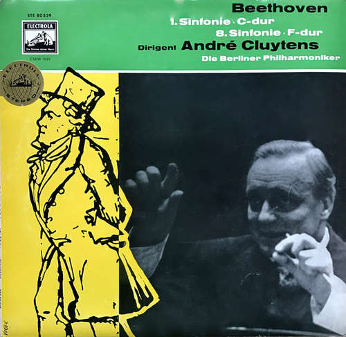 Cover Ludwig van Beethoven, Berliner Philharmoniker, André Cluytens - 1.Sinfonie C-dur Op. 21,8.Sinfonie F-Dur Op. 93 (LP) Schallplatten Ankauf
