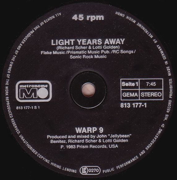 Cover Warp 9 - Light Years Away (12) Schallplatten Ankauf