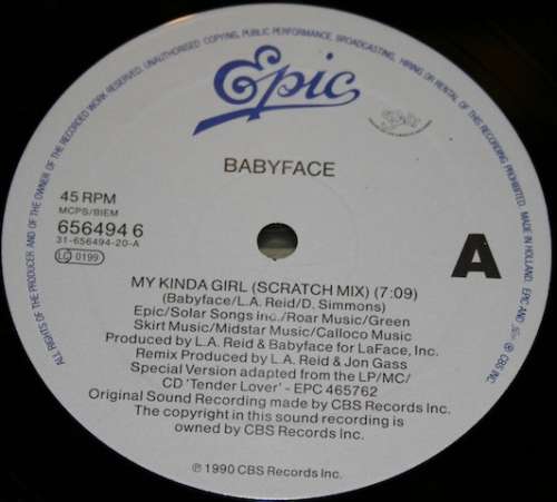 Cover Babyface - My Kinda Girl (Scratch Mix) (12) Schallplatten Ankauf