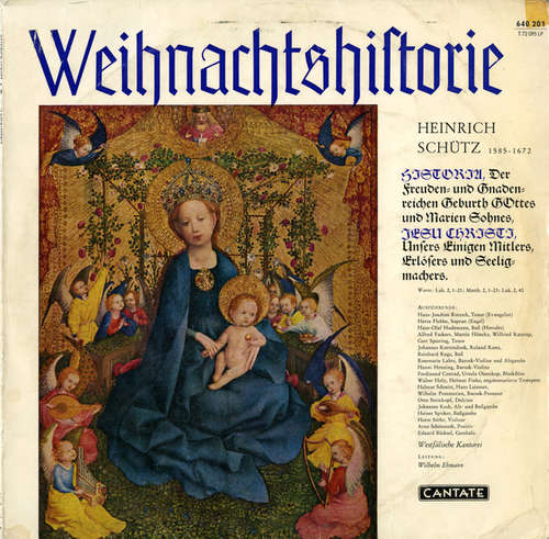 Cover Heinrich Schütz - Westfälische Kantorei, Wilhelm Ehmann - Weihnachtshistorie (LP, Mono) Schallplatten Ankauf