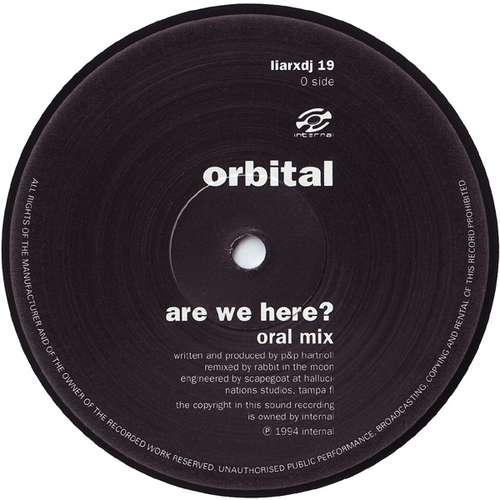 Cover Orbital - Are We Here? (12, Promo) Schallplatten Ankauf