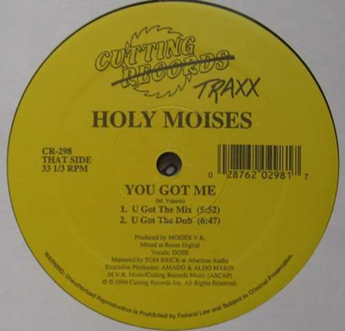 Cover 2 In A Room Presents Holy Moises - Digi Work & You Got Me (12) Schallplatten Ankauf