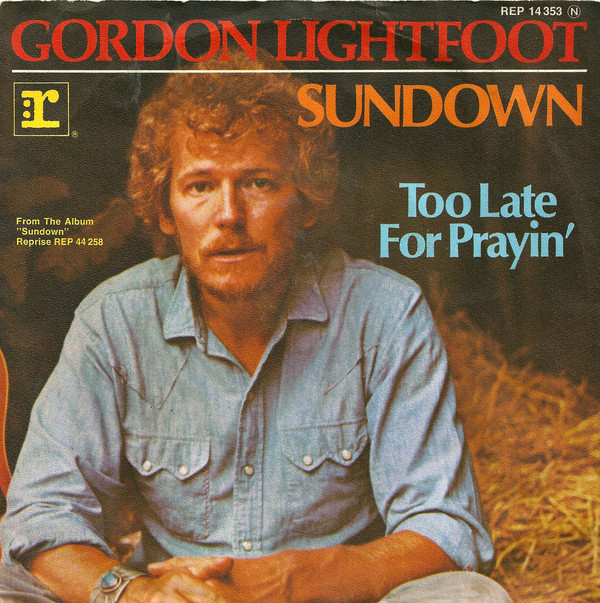 Cover Gordon Lightfoot - Sundown (7, Single) Schallplatten Ankauf