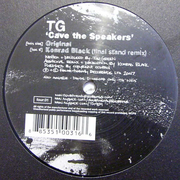 Cover TG* - Cave The Speakers (12) Schallplatten Ankauf