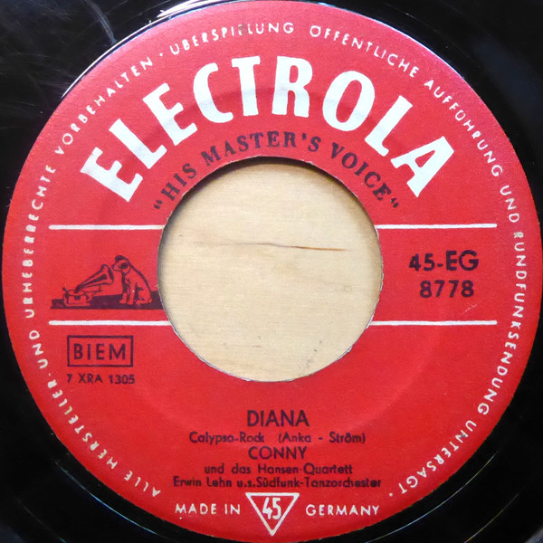 Cover Conny* - Diana / Teenager Susann (7, Single) Schallplatten Ankauf