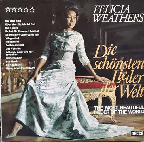 Cover Felicia Weathers - Die Schönsten Lieder Der Welt  (LP) Schallplatten Ankauf