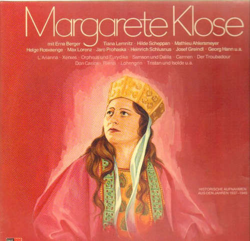 Cover Margarete Klose - Margarete Klose (2xLP, Gat) Schallplatten Ankauf