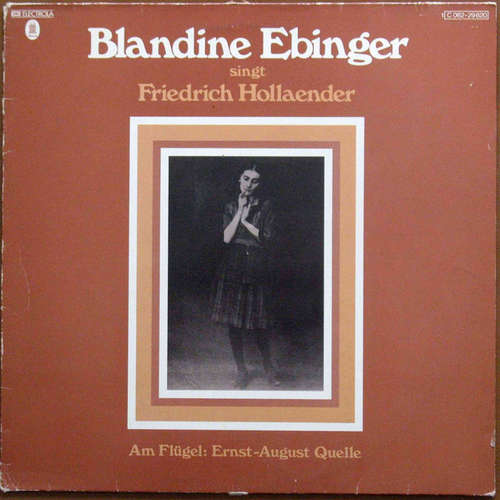 Cover Blandine Ebinger - Singt Friedrich Hollaender (LP) Schallplatten Ankauf