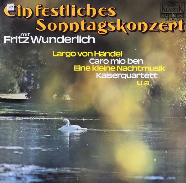 Cover Fritz Wunderlich - Ein Festliches Sonntagskonzert (LP, Album) Schallplatten Ankauf