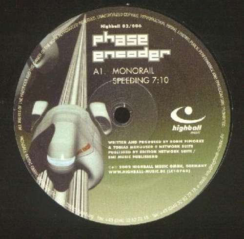 Cover Phase Encoder - Monorail Speeding (12) Schallplatten Ankauf