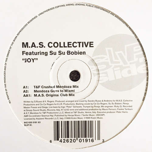 Cover M.A.S. Collective Featuring Su Su Bobien - Joy (12) Schallplatten Ankauf