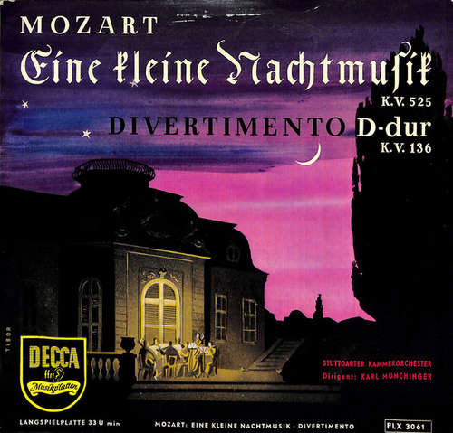 Cover Mozart* - Karl Münchinger Conducting The Stuttgart Chamber Orchestra* - Serenade In G Major (K.525) 'Eine Kleine Nachtmusik' / Divertimento In D Major (K.136) (10, Mono) Schallplatten Ankauf