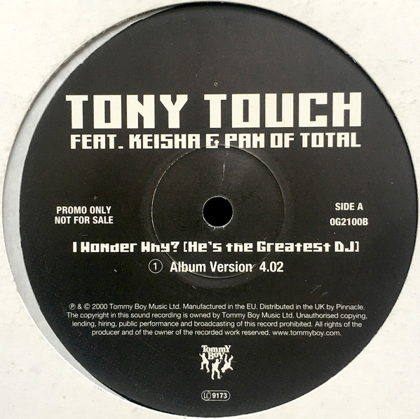 Cover Tony Touch Featuring Keisha & Pam* - I Wonder Why? (He's The Greatest DJ) (12, Promo) Schallplatten Ankauf