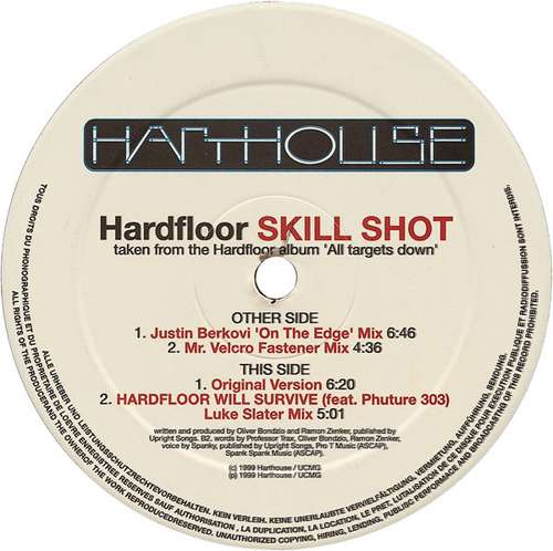 Cover Hardfloor - Skill Shot (12) Schallplatten Ankauf