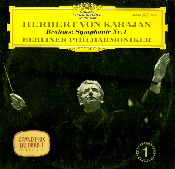Cover Brahms*, Herbert von Karajan, Berliner Philharmoniker - Symphonie Nr. 1 C-Moll Op. 68 (LP) Schallplatten Ankauf