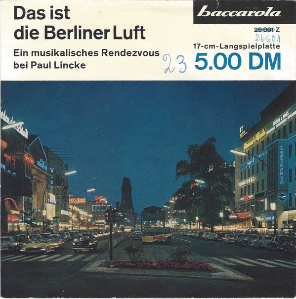Cover Paul Lincke - Das Ist Die Berliner Luft (7, EP) Schallplatten Ankauf