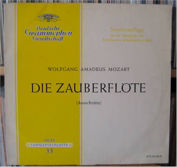 Cover Ferenc Fricsay - Wolfgang Amadeus Mozart - RIAS Symphonie-Orchester Berlin - Die Zauberflöte (Ausschnitte) (LP, Album, Mono) Schallplatten Ankauf